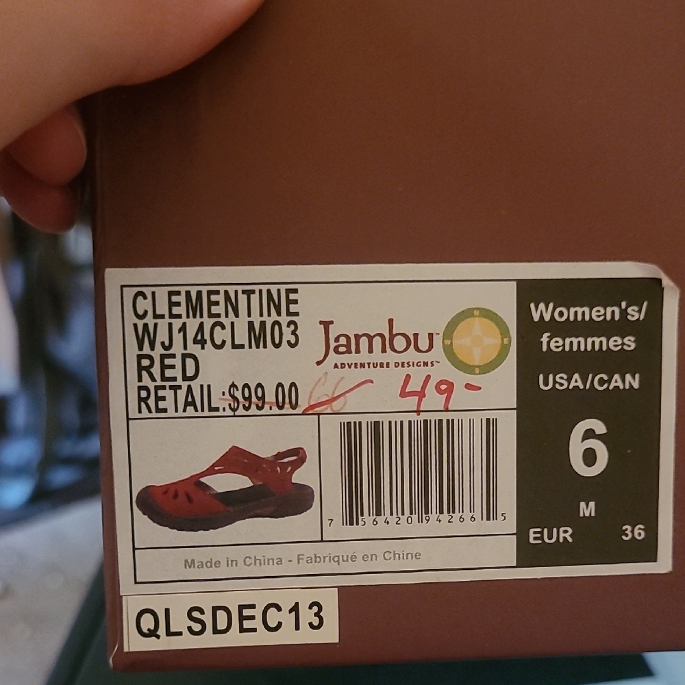 Jambu Red Women's Sandals - Picture 2 of 3